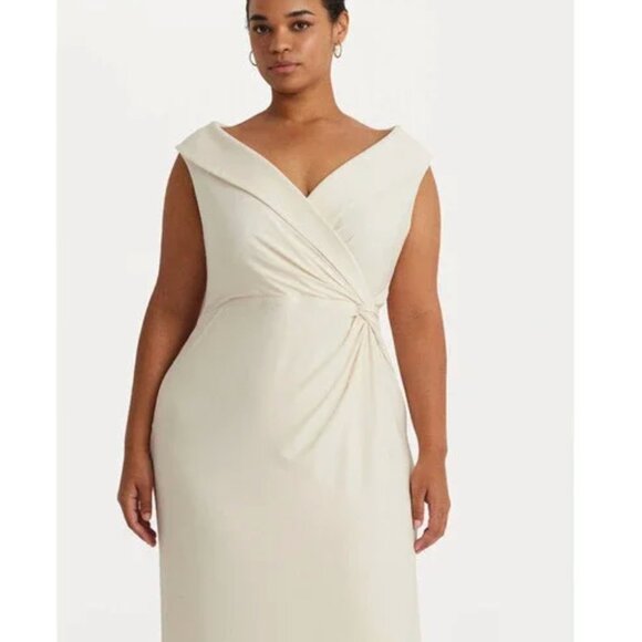 NWT Ralph Lauren JERSEY OFF THE SHOULDER DRESS - mascarpone cream IVORY - Picture 15 of 16